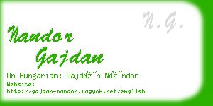 nandor gajdan business card